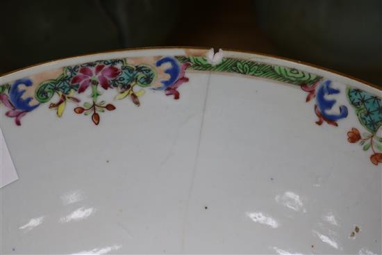 A Chinese famille rose bowl, 18th century diameter 25.5cm